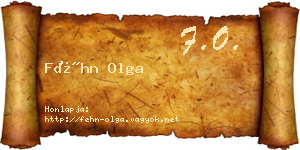 Féhn Olga névjegykártya